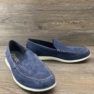 Cole Haan Men's 2.ZeroGrand Venetian Loafer Shoes Blue Nubuck Leather Size 12 M